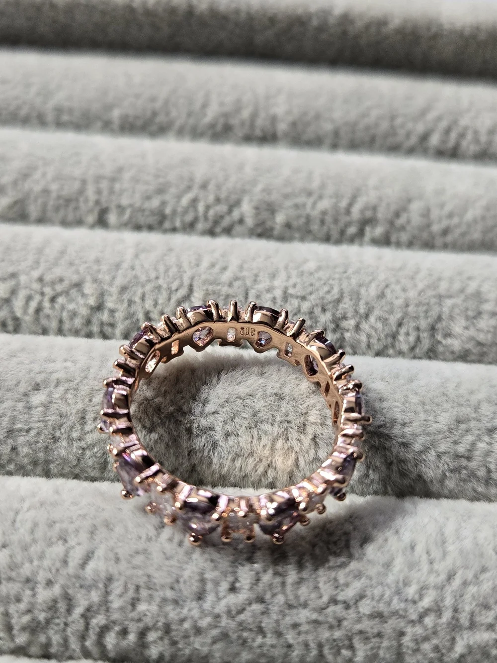 Size 8 Bomb Party OG “The Band Of Bands” Amethyst Rose Gold Plated Ring